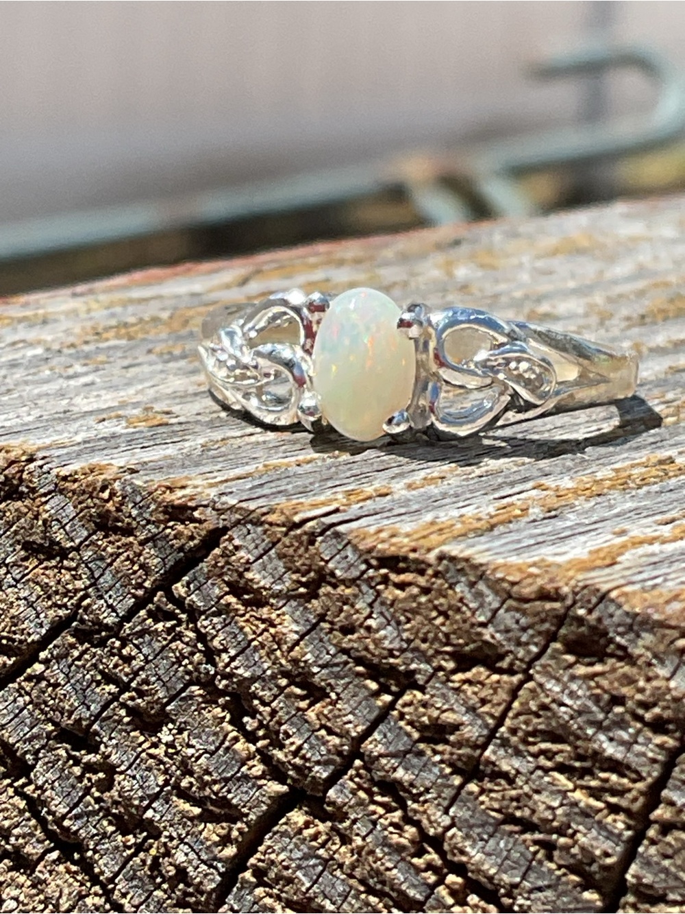 Opal .925 Silver Ring 6